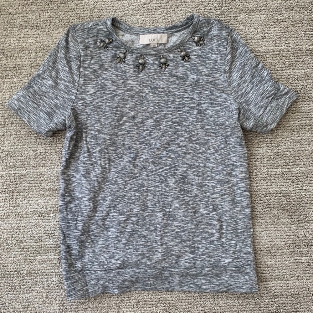 Adorable embellished sweatshirt from Loft, size M